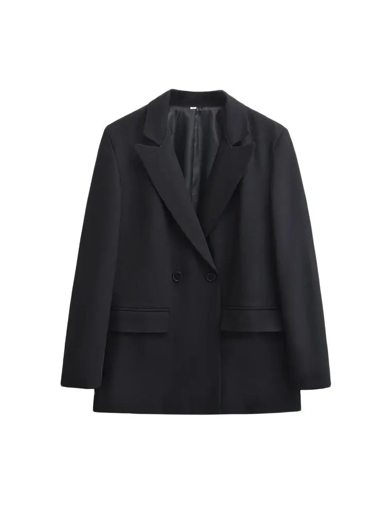 Velina Moda | Women's Blazer - Structured With Double Button Closure