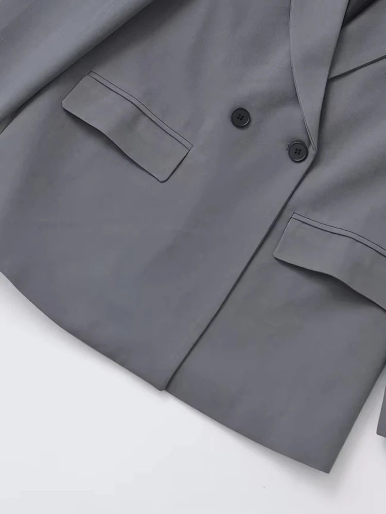 Velina Moda | Women's Blazer - Structured With Double Button Closure