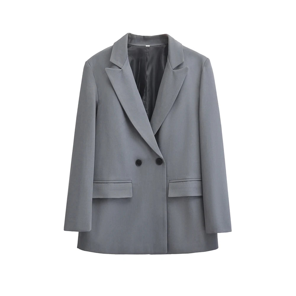 Velina Moda | Women's Blazer - Structured With Double Button Closure