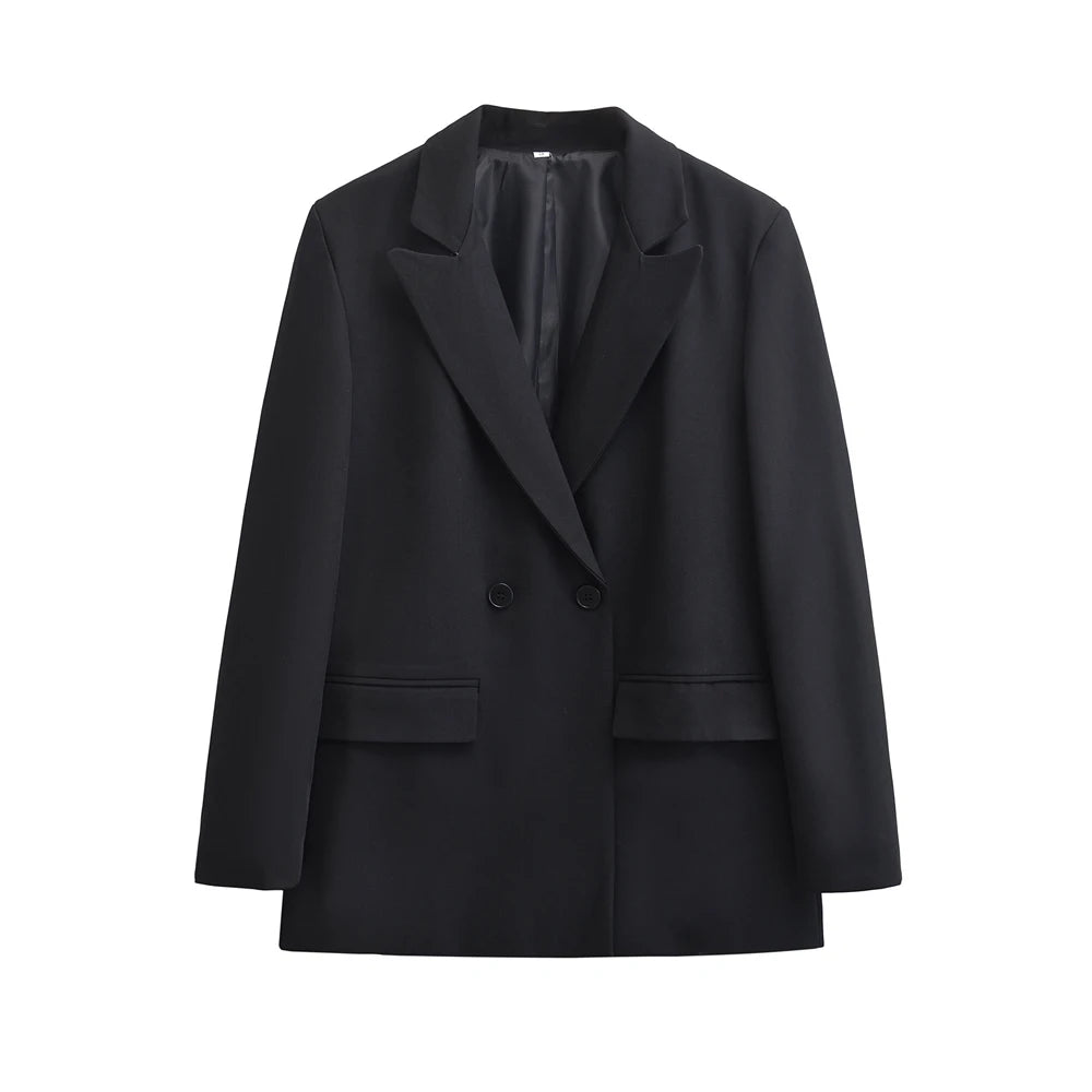 Velina Moda | Women's Blazer - Structured With Double Button Closure