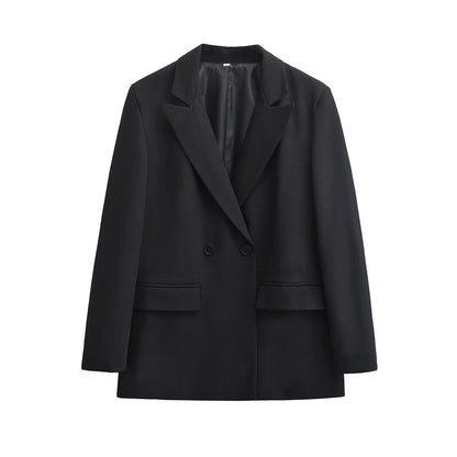 Velina Moda | Women's Blazer - Structured With Double Button Closure