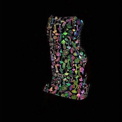 Shiny party dress with phosphorescent effect