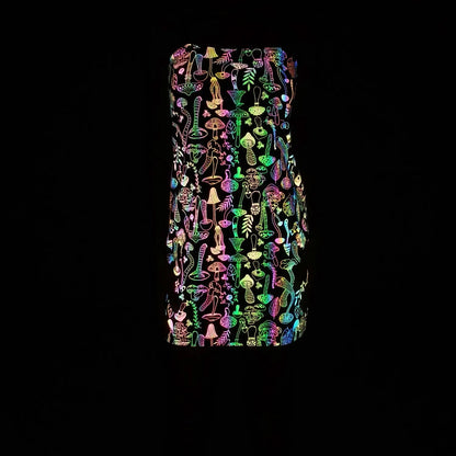 Shiny party dress with phosphorescent effect