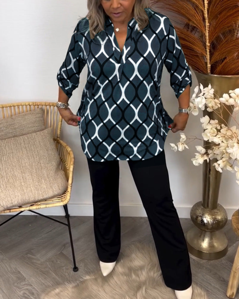 Velina Moda | Blouse with graphic print