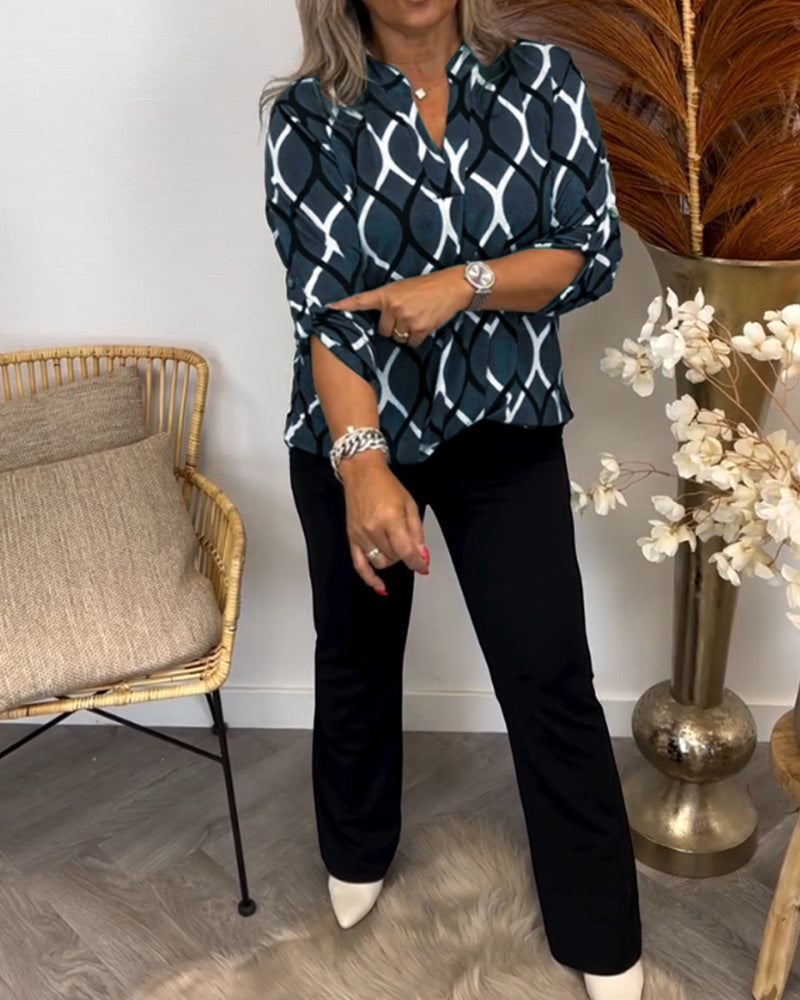Velina Moda | Blouse with graphic print
