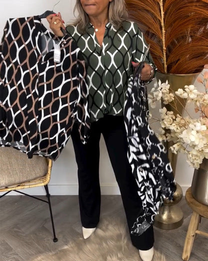 Velina Moda | Blouse with graphic print