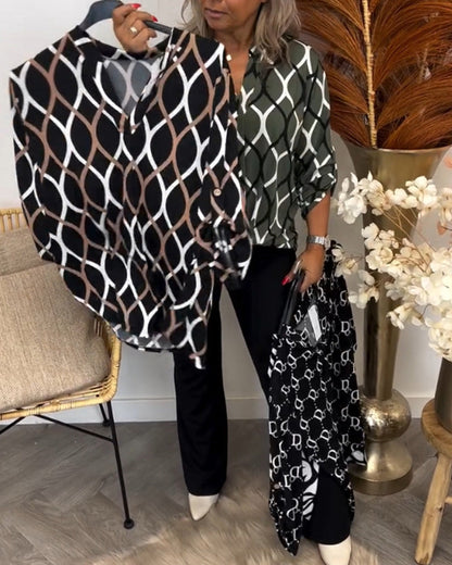 Velina Moda | Blouse with graphic print