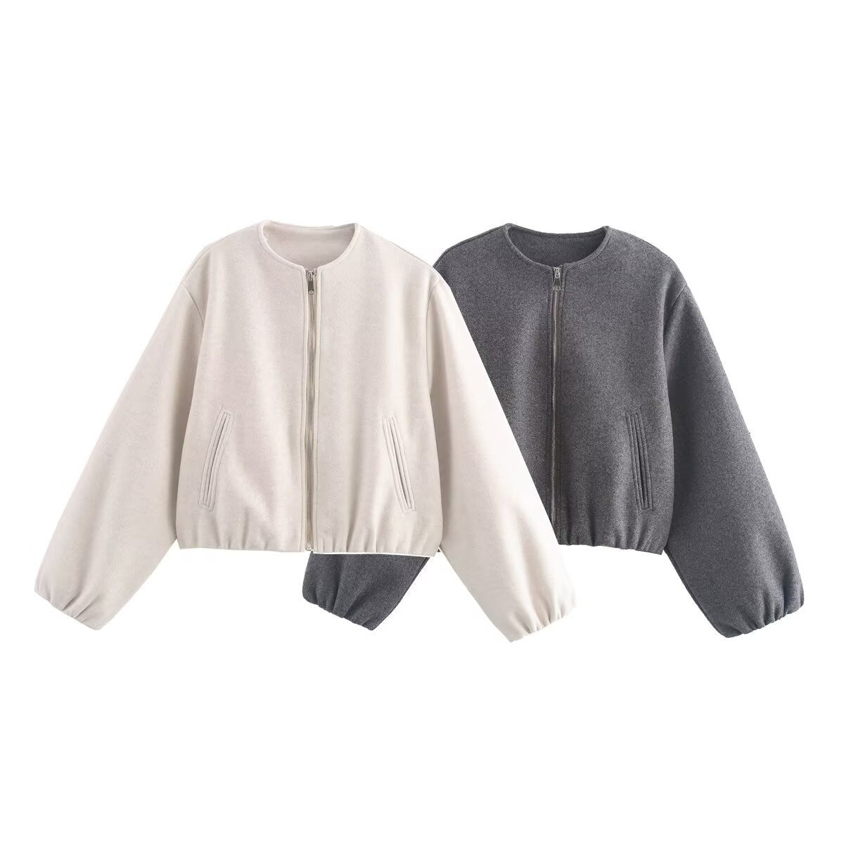 Women's comfortable and stylish bomber jacket with high collar and side pockets Velina Moda