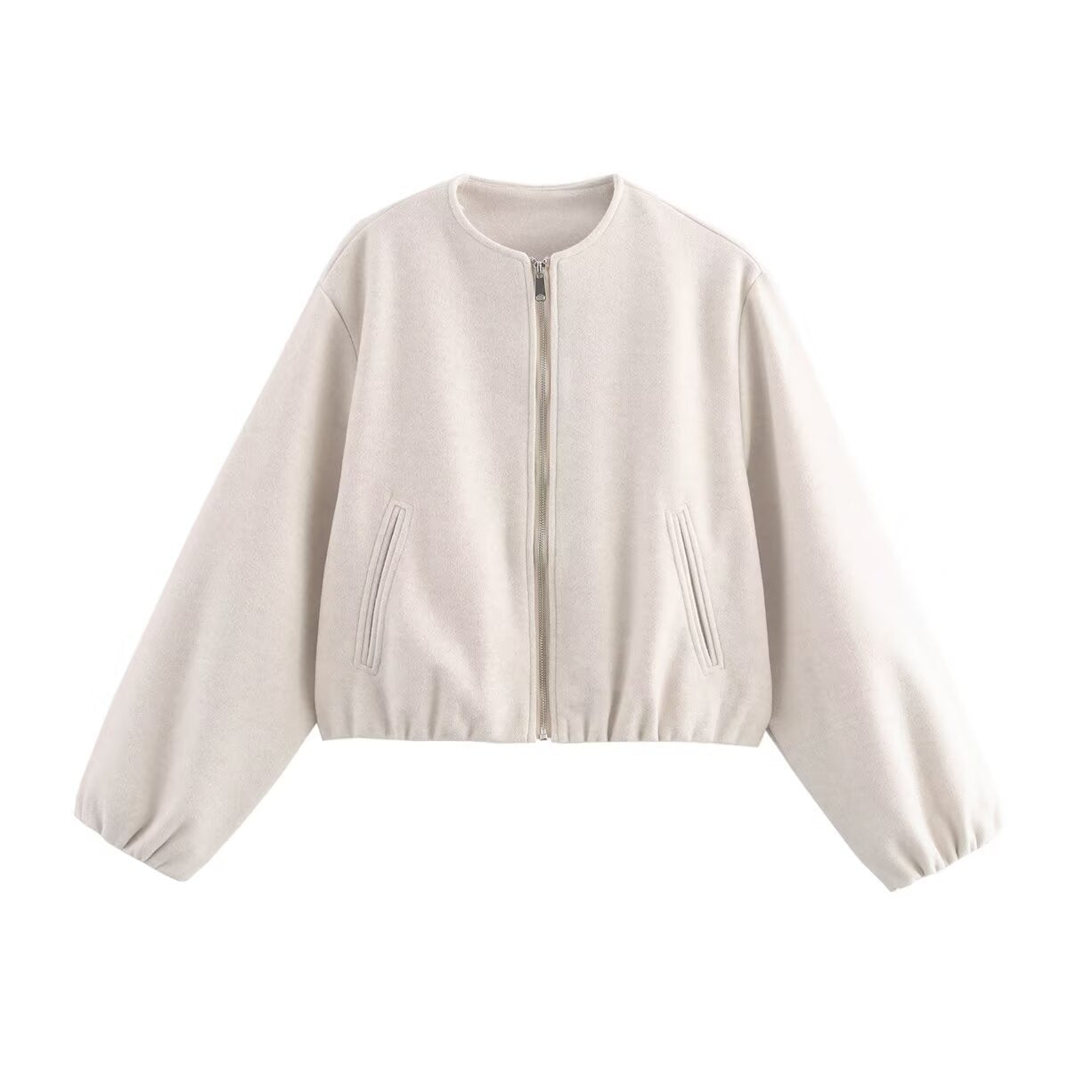 Women's comfortable and stylish bomber jacket with high collar and side pockets Velina Moda
