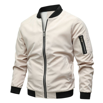 Bruno - Men's bomber jacket with elastic cuffs