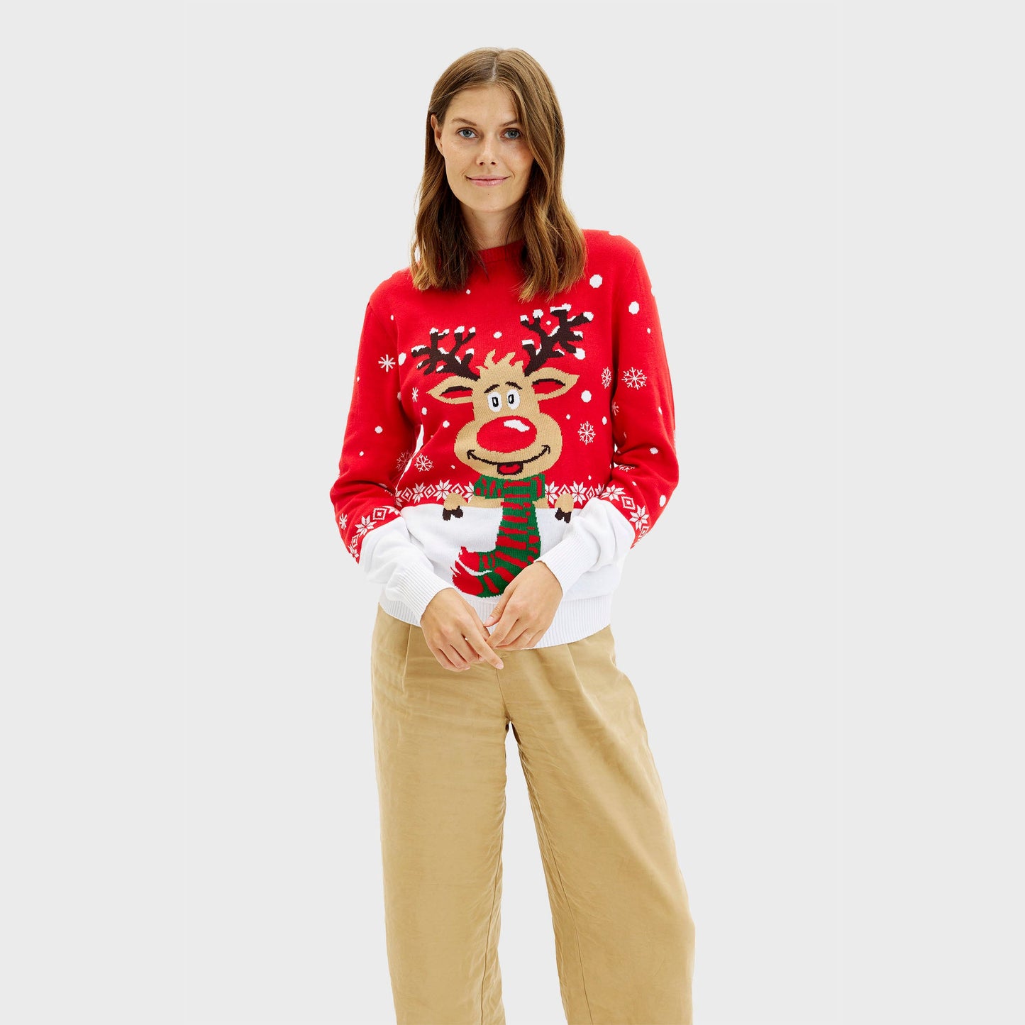 Velina Moda | Rudolf's Christmas Sweater Red Women's