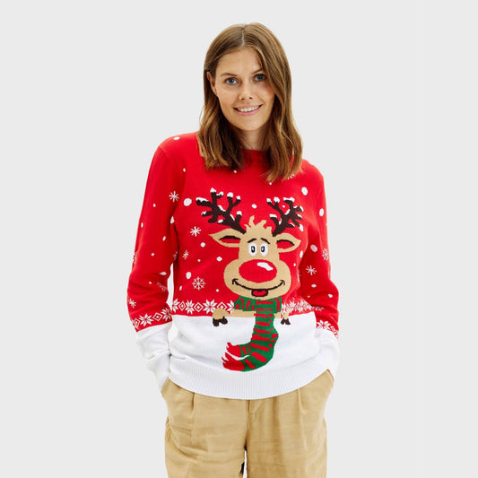 Velina Moda | Rudolf's Christmas Sweater Red Women's