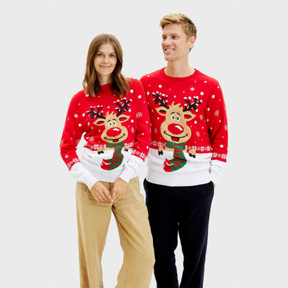 Velina Moda | Rudolf's Christmas Sweater Red Women's