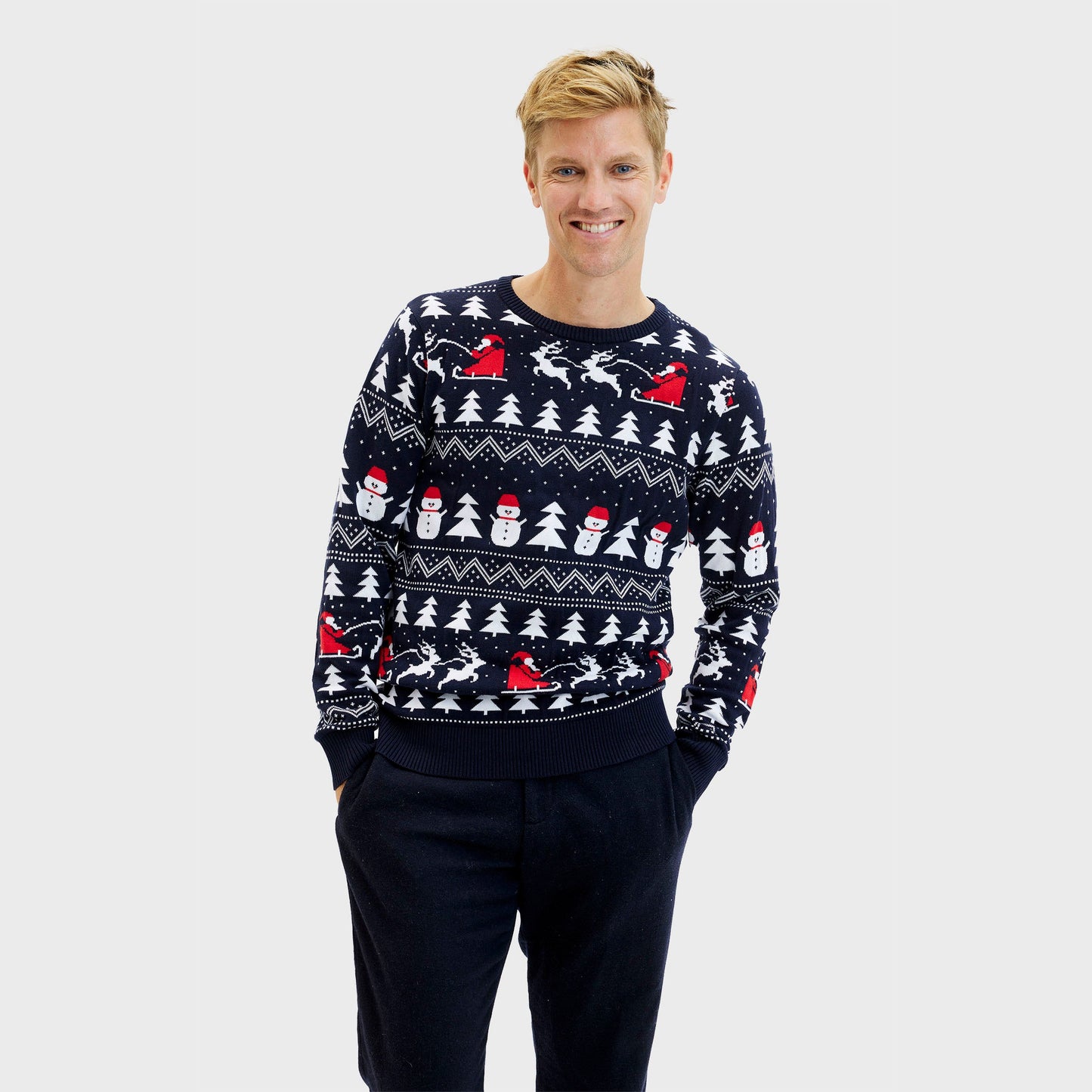 Velina Moda | The stylish Christmas sweater Navy Men's