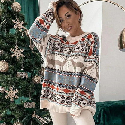 Velina Moda | Reindeer Sweater Women Fake Christmas Sweater for Women
