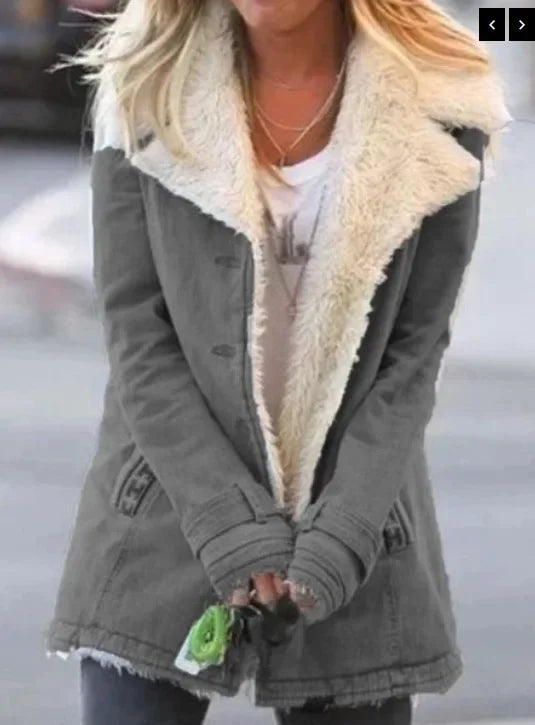 Velina Moda | Revers jacket women's parka winter jacket for autumn and winter