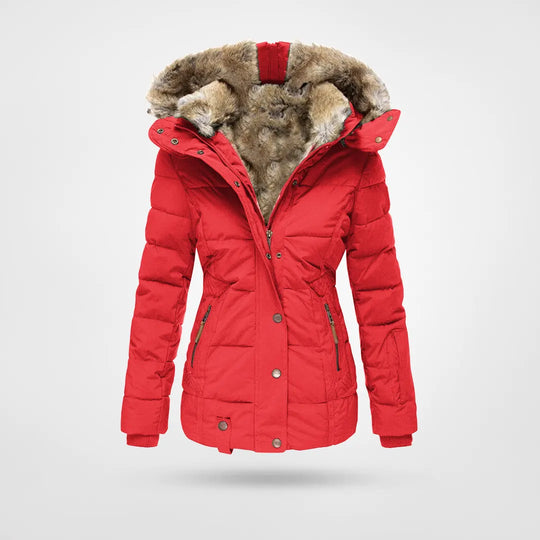 Velina Moda | Warm fashionable winter jacket with lining and hood
