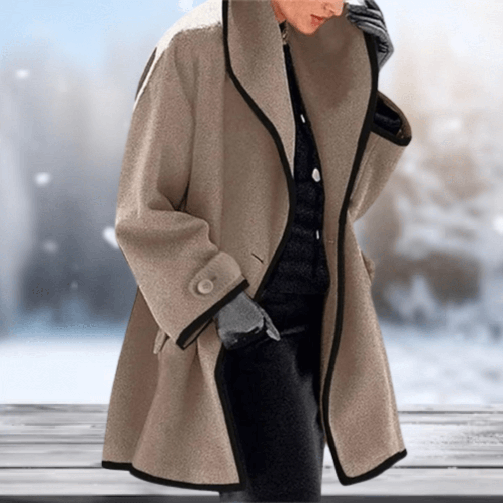 Velina Moda | Wool-like Women's Jacket - Long Women's Jacket Winter