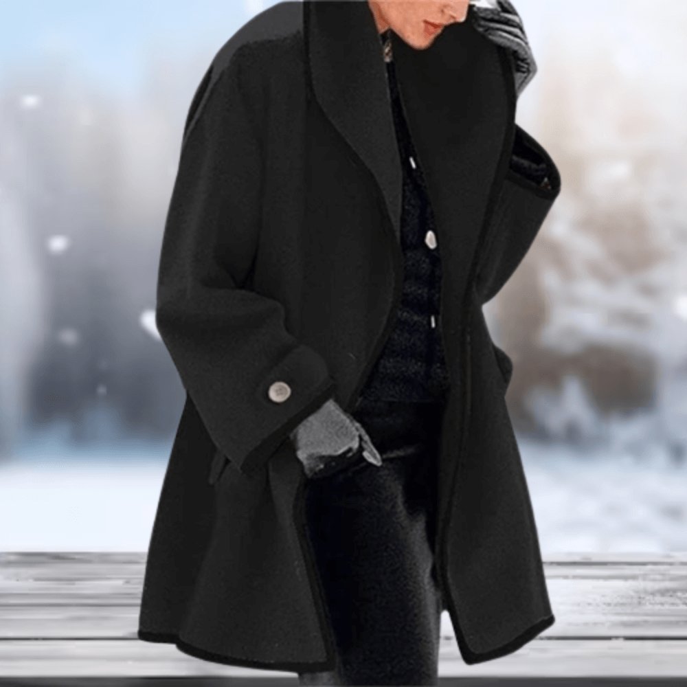Velina Moda | Wool-like Women's Jacket - Long Women's Jacket Winter