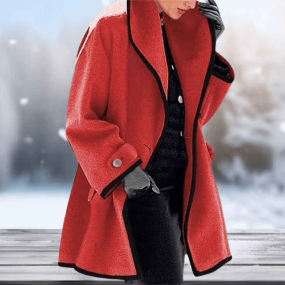 Velina Moda | Wool-like Women's Jacket - Long Women's Jacket Winter