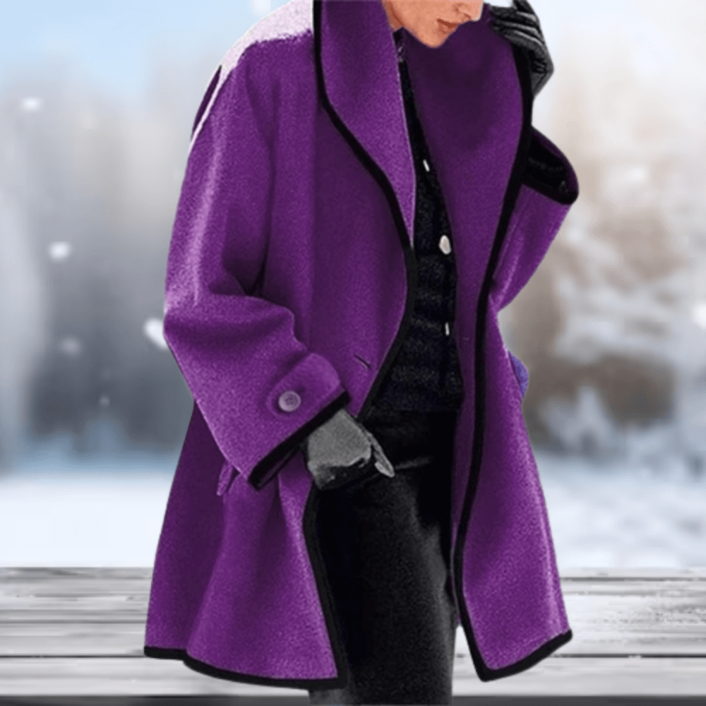 Velina Moda | Wool-like Women's Jacket - Long Women's Jacket Winter