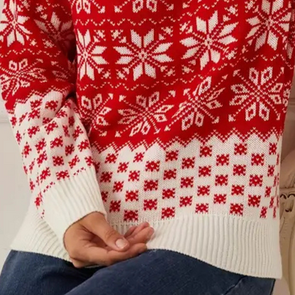 Velina Moda | Knitted Christmas Sweater Women Snowflake Design