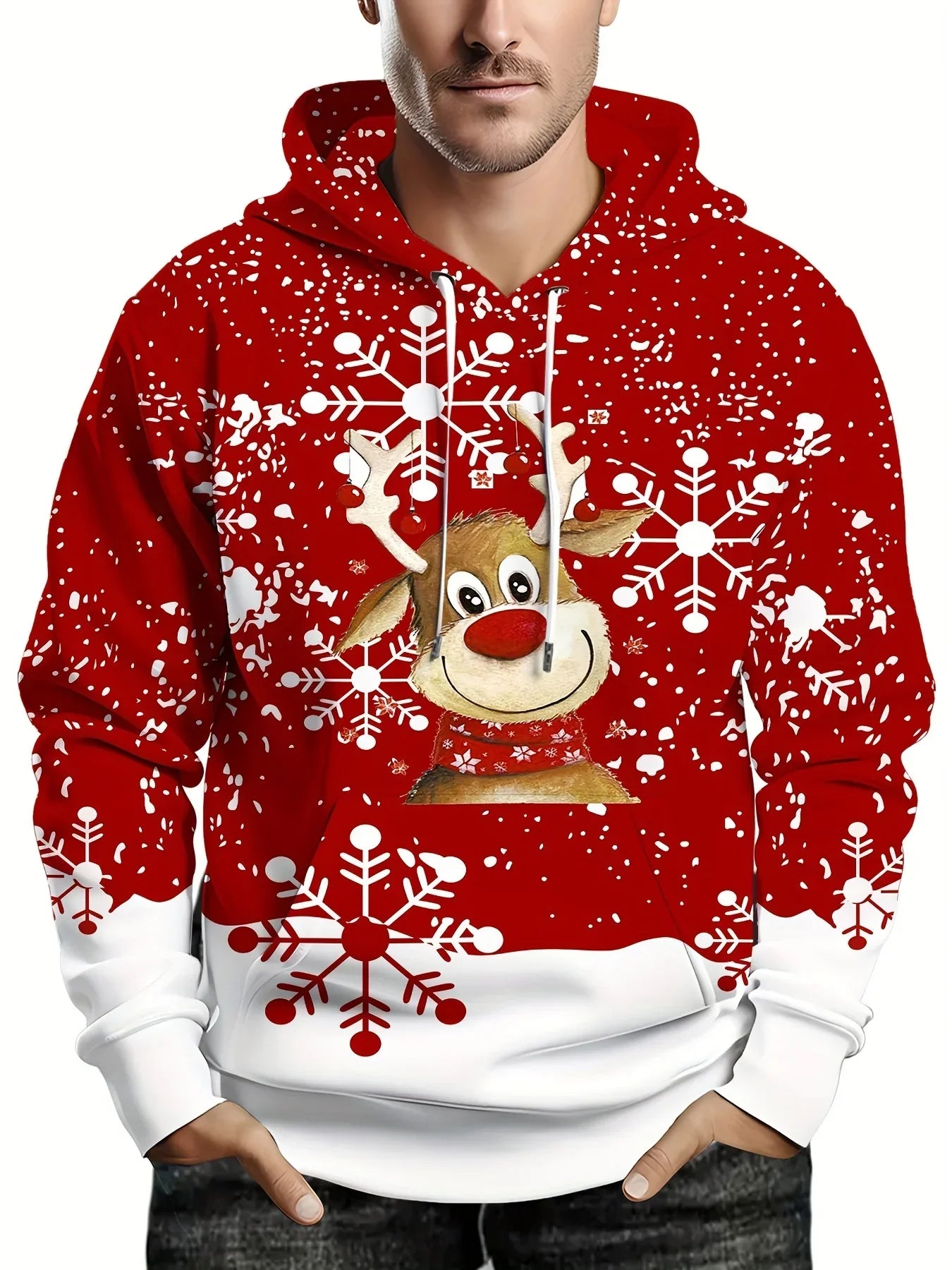Velina Moda | Hoodie with Christmas print - Warm & modern sweater for the holidays
