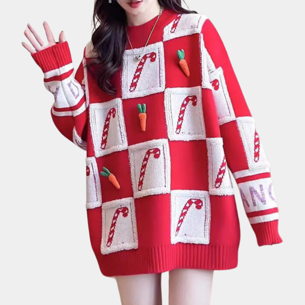 Velina Moda | Oversized Christmas Sweater Bad Christmas Sweater Women