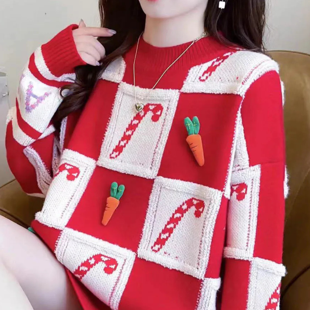 Velina Moda | Oversized Christmas Sweater Bad Christmas Sweater Women
