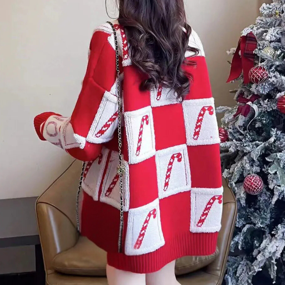 Velina Moda | Oversized Christmas Sweater Bad Christmas Sweater Women