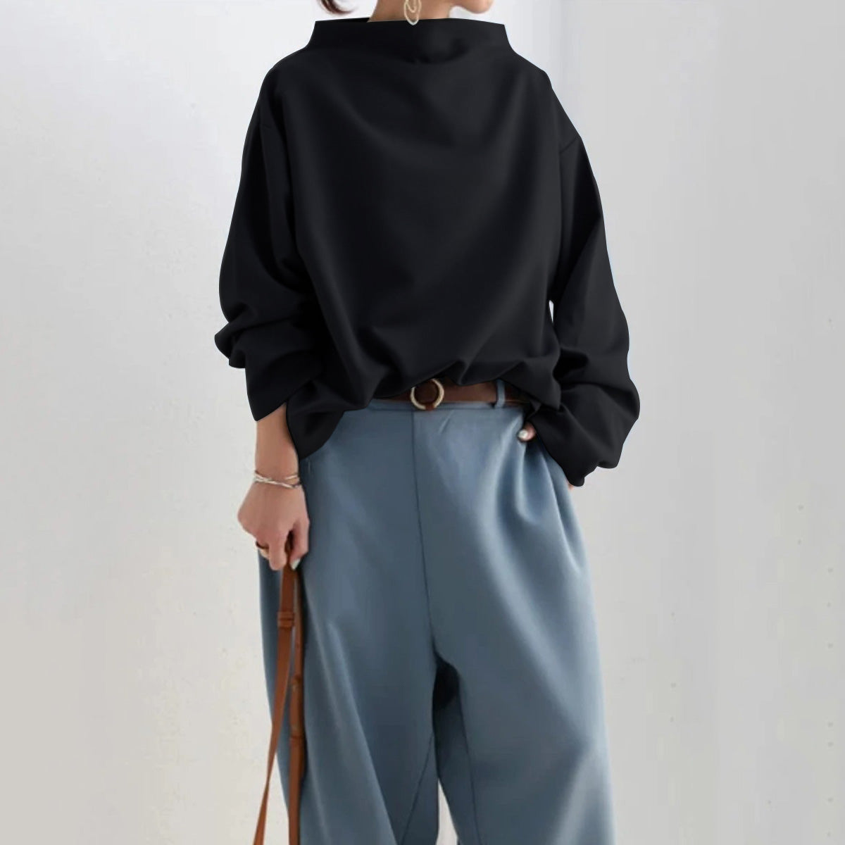 Velina Moda | Stand collar sweater