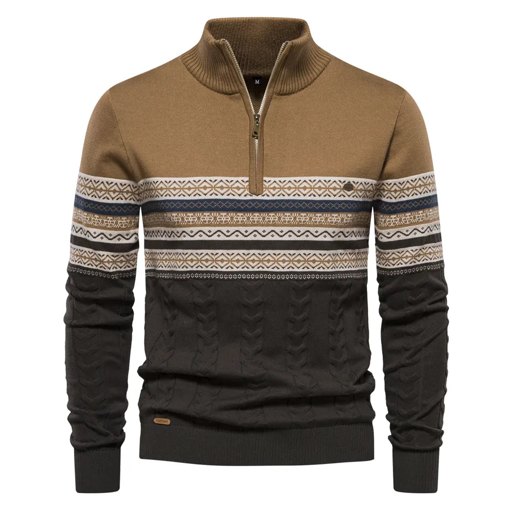 Velina Moda | Sweatshirt - Men's Retro Pattern Sweatshirt with Comfortable and Unique Design