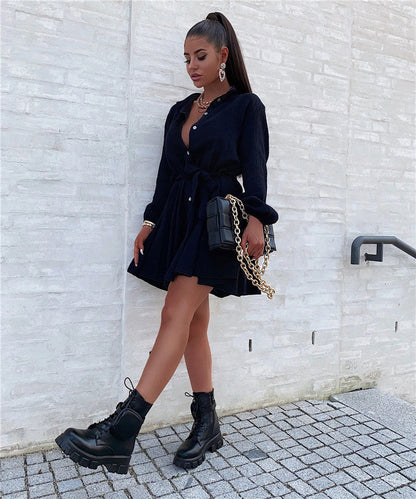 Black dress and belt