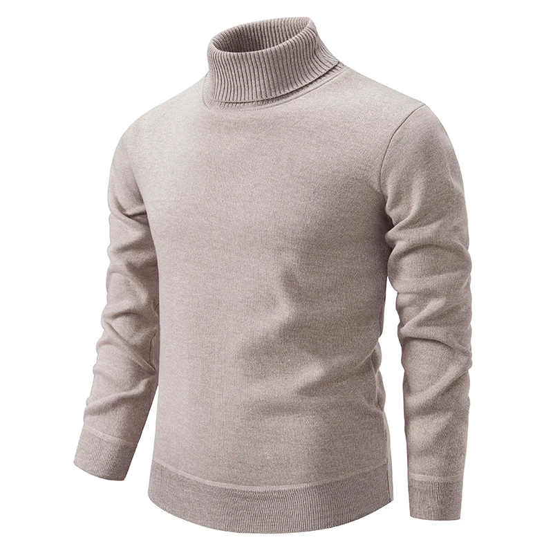 Gabriel - Men's cotton knit sweater with high neck
