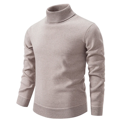 Gabriel - Men's cotton knit sweater with high neck