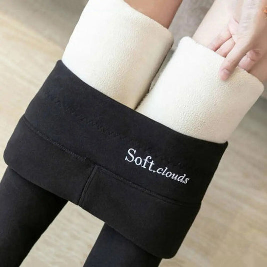 Velina Moda | Women's Winter Pants Fleece - Warm Leggings with Shaping Effect