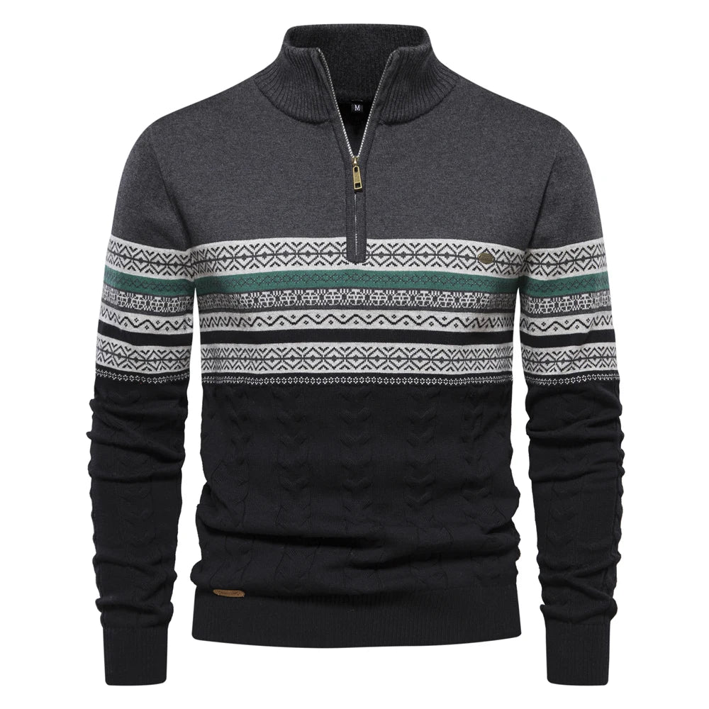 Velina Moda | Sweatshirt - Men's Retro Pattern Sweatshirt with Comfortable and Unique Design