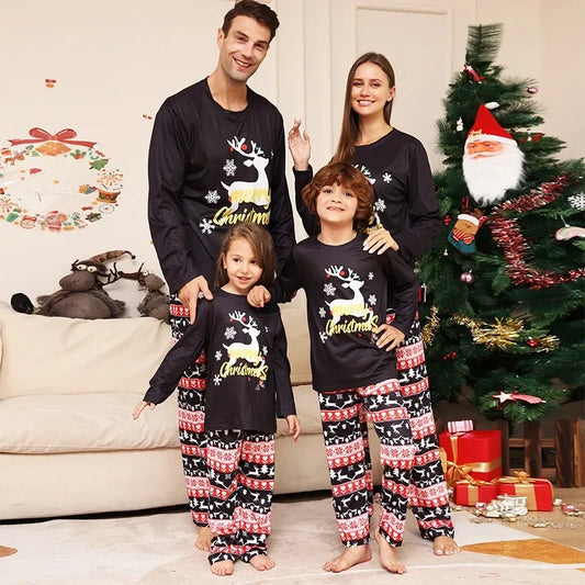 Velina Moda | Christmas Pjs - Black/Deer