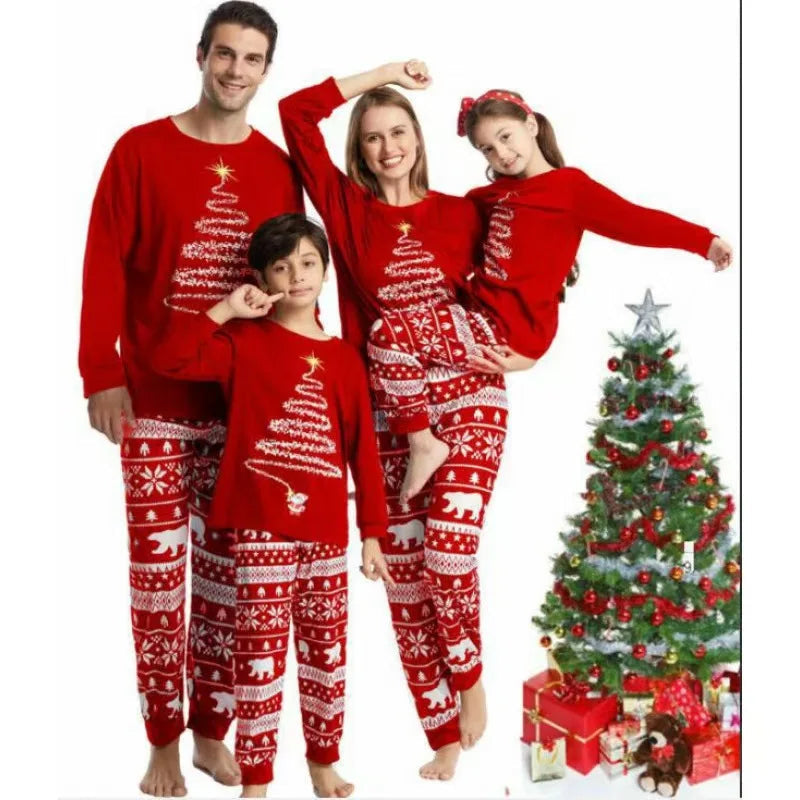 Velina Moda | Christmas Family Matching Pajamas Set Red
