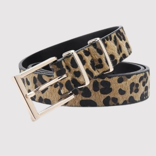 Leopard print belt