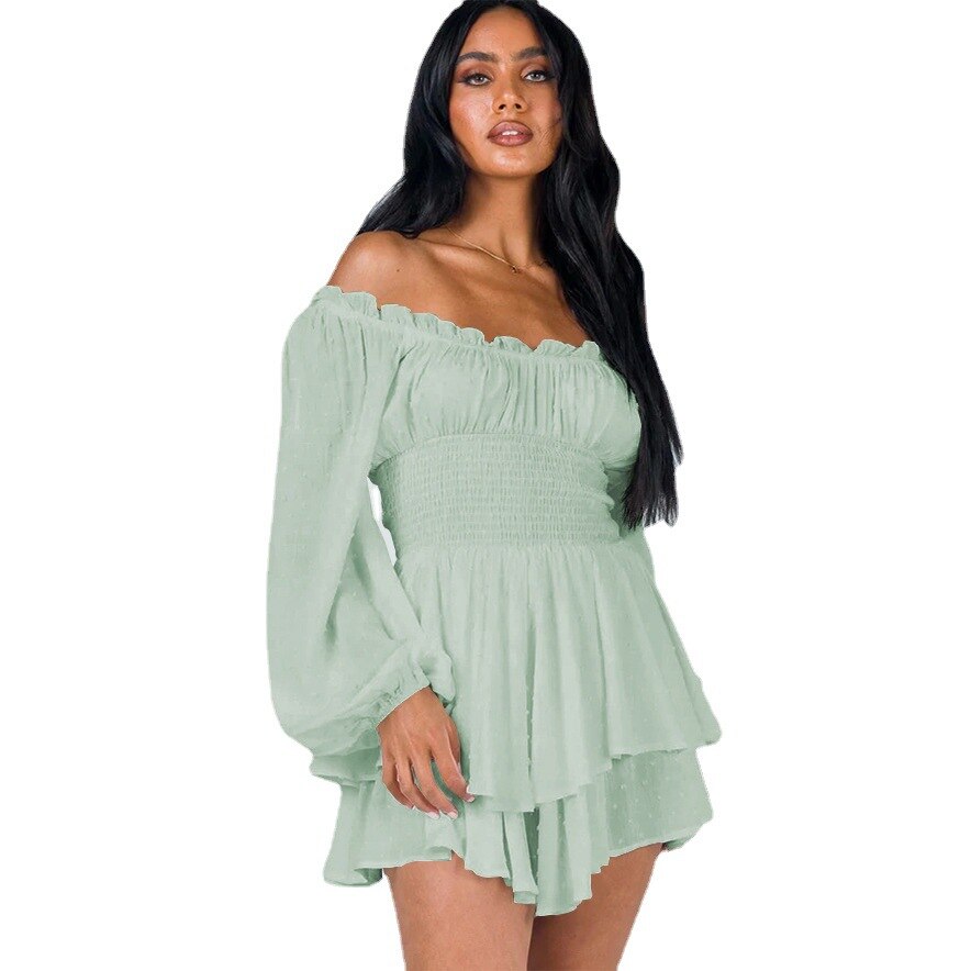 Ruffled shoulder dress - Haven