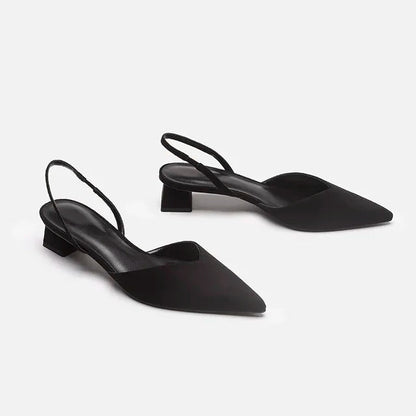 Subtle pointed toe slingback sandal