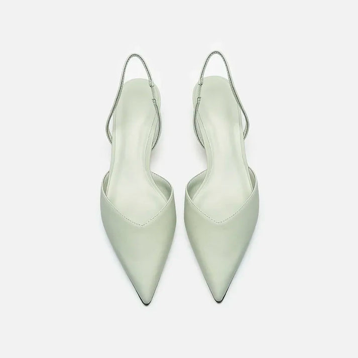 Subtle pointed toe slingback sandal