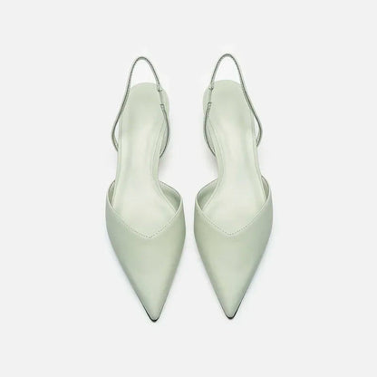 Subtle pointed toe slingback sandal