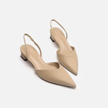 Subtle pointed toe slingback sandal
