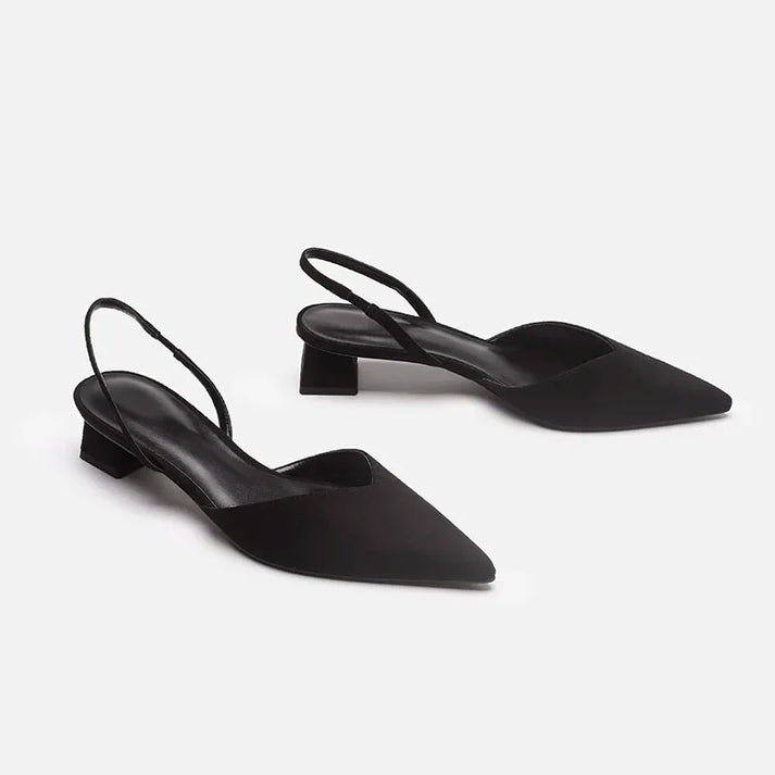 Subtle pointed toe slingback sandal