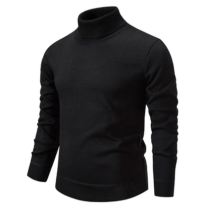 Gabriel - Men's cotton knit sweater with high neck