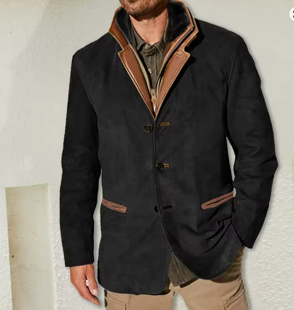 Leandro - Men's suede blazer jacket