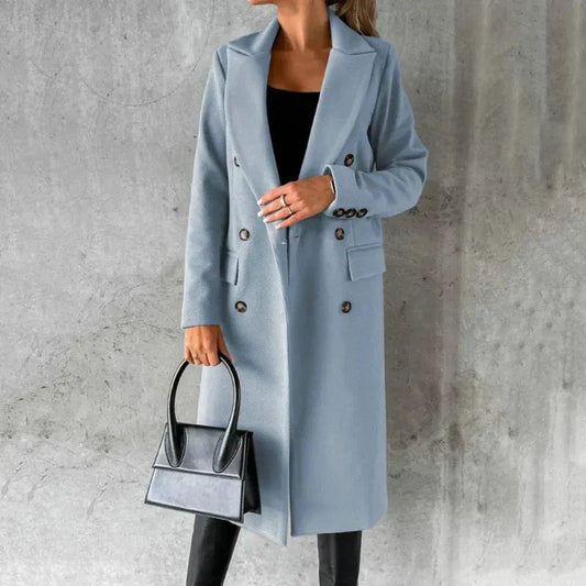 Velina Moda | Long Wool Jacket Women Urban Chic
