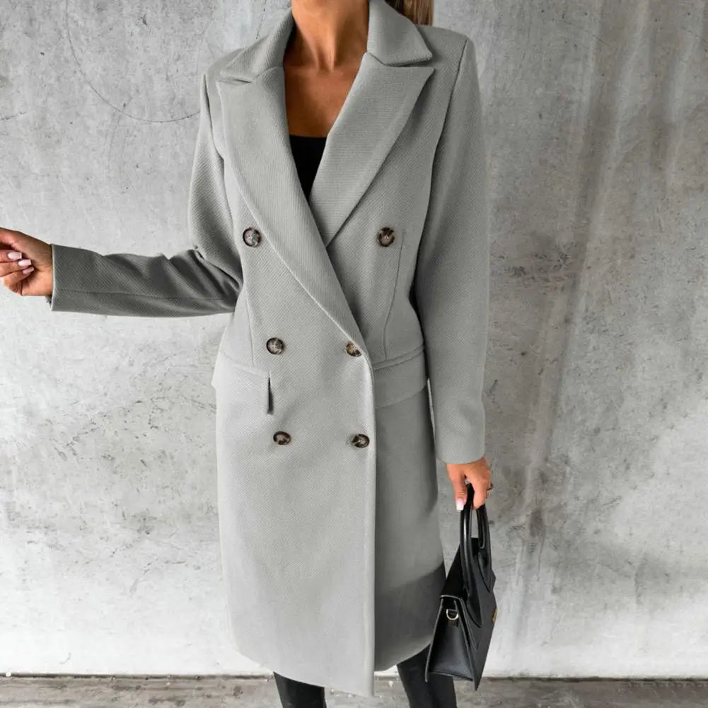 Velina Moda | Long Wool Jacket Women Urban Chic